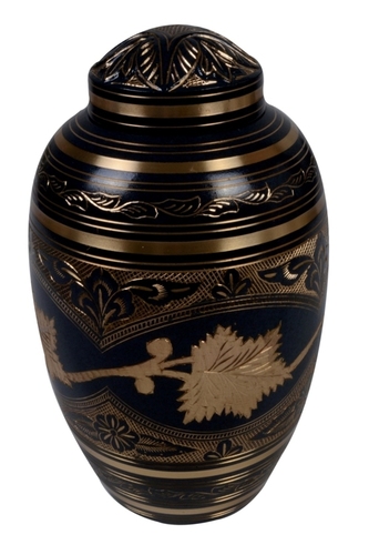 Gifts And Crafts Classy Flower Brass Urn
