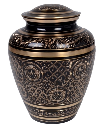 Gifts And Crafts Classic Engraved Brass Urn