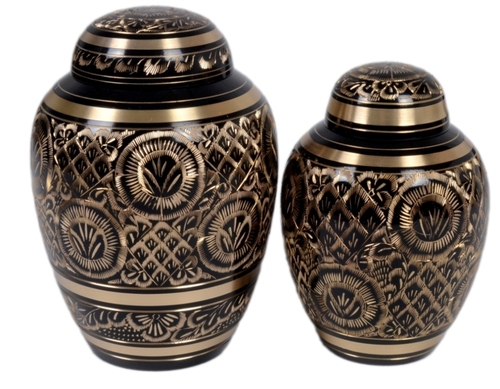 Gifts And Crafts Classic Engraved Brass Urn