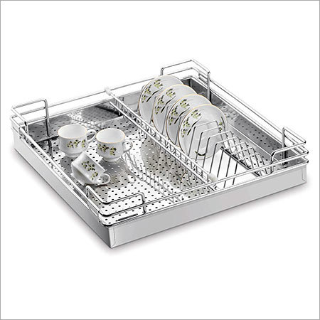 Perforated Sheet Cup & Saucer Basket - Stainless Steel, Durable Quality & Corrosion Resistant Design for Safe Home Use