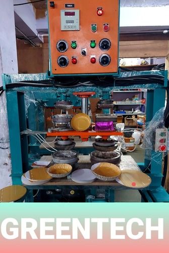 Green Semi Automatic Paper Plate Machine