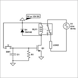 Timer Circuit Exciting Time Delay Relay
