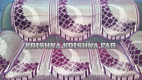 Purplish Designer Sofa Cover - Polyester Blend, Variable Size, Purple | Sofa Protection, Geometric Pattern, Durable Fabric