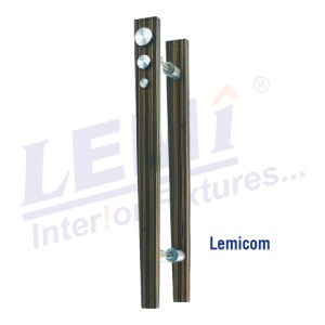 Glass Door Handle - Glass & Metal, 12x3 Inch, Brushed Finish | Elegant Design, Durable, Easy Installation, Secure Grip