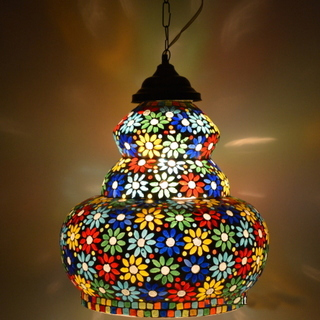 Glass Mosaic Hanging Lamp