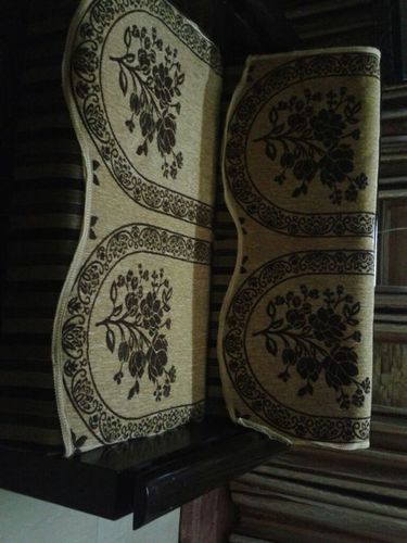 Designer Sofa Cover - Polyester Blend, Variable Dimensions, Beige | Floral Design, Sofa Protection, Easy Cleaning, Durable Fabric, Customizable Fit