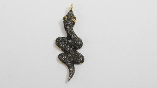 Round Brilliant Cut Snake Charm Diamond Pave