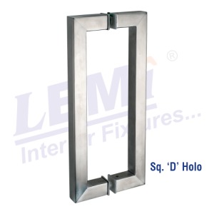 Sq.d-holo S.s. Glass Door Handle