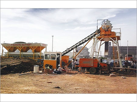 Inline Three Bin Hopper Concrete Batching Plant