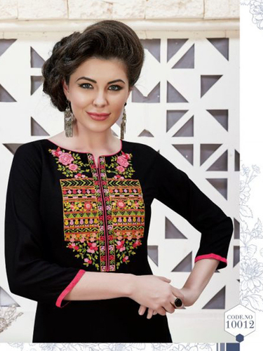 Lily Vol-6 - Embroidered Rayon Kurti Set in Multi-Size M, L, XL, XXL | Cotton Fabric, Perfect for Summer Wear, 12 Unique Designs