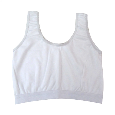 Sports Bra - Cotton Blend, Ivory White, Perfect Fit for Girls | Soft, Moisture Absorbing, Comfortable for Low Impact Activities