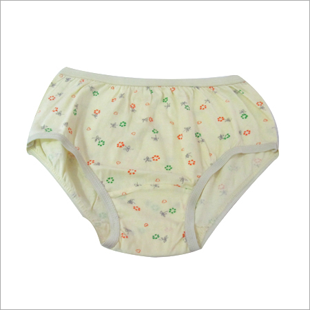 Yellow Floral Print Kids Underwear