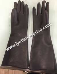 Black long  Rubber Hand Gloves