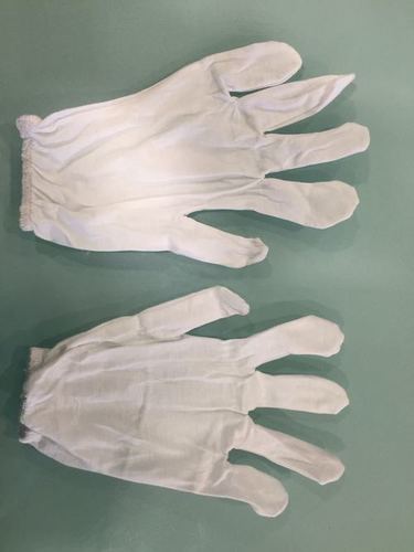 White Cotton Hosiery Hand Gloves