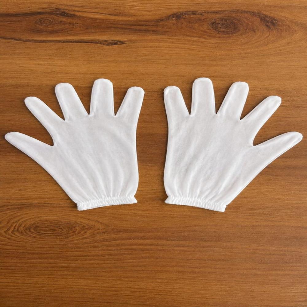 White Cotton Hosiery Protective Gloves