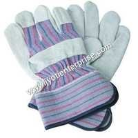 Split Leather Canadian Safety Cuff Hand Gloves