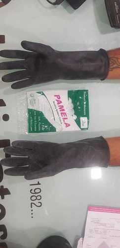Pamela Black Household Rubber Safety Gloves