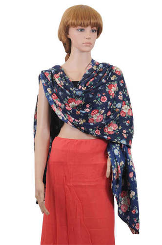 Blue Viscose Scarves