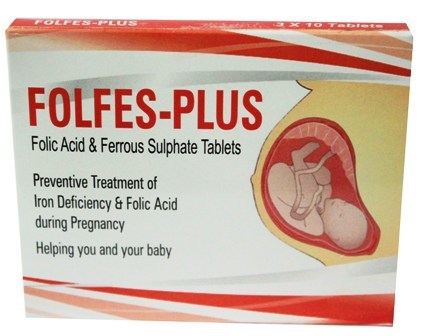 Folic Acid & Rerrous Sulphate Tablets