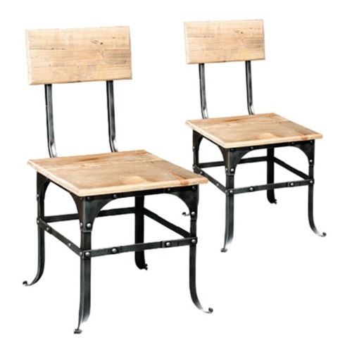 Brwon Reclaimed Wood Chairs