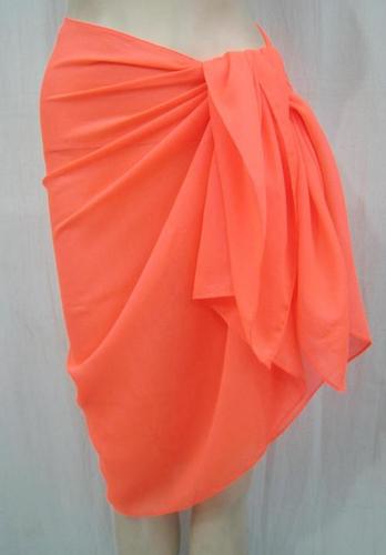 Ladies Designer Pareo - Rayon, 40x60 inches, Coral | Stylish Design, Soft Fabric, Lightweight, Comfortable Fit