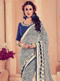 Georgette Party Wear Printed Sarees