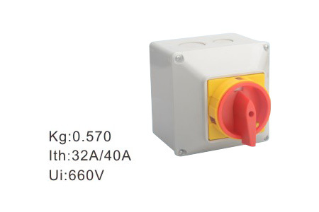 Protective Shell - Plastic 10x10x10cm Gray, 32a/60a 660v, Ip65, Durable Protection, Reliable Switching