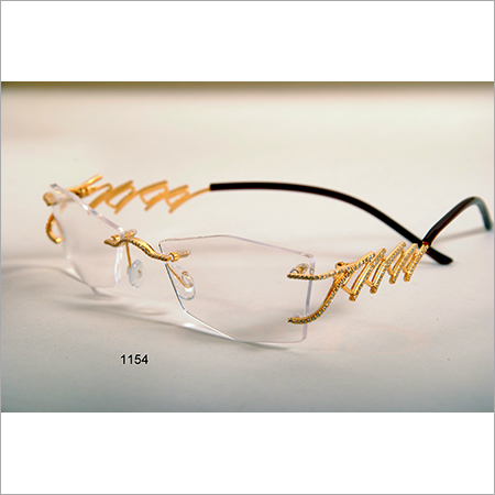 Diamond Studded Ladies Gold Frame