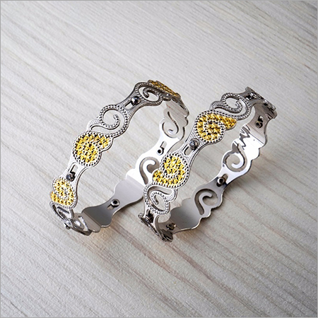 Silver CNC Bangles