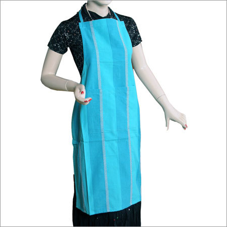 Cooking Aprons - Cotton Material, Plain Design, Sky Blue Color | Stylish, Waterproof, Highly Comfortable with Soft Texture