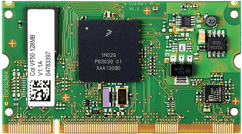Colibri VF50 128MB Computer on Module - 50x50mm, NXP Vybrid ARM Cortex-A5 400MHz, 128MB DDR3 RAM, 128MB NAND Flash, 0-70°C Operating Temperature, Compact, Low Power, Versatile