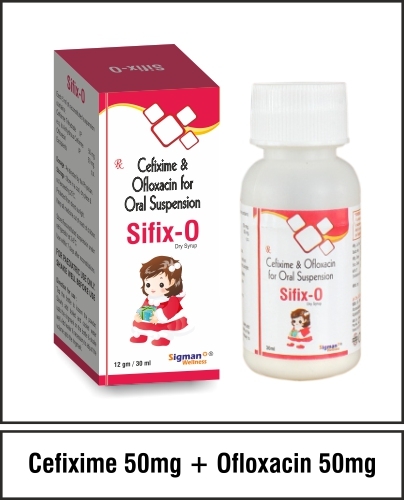 Cefixime  50 mg. + Ofloxacin 50mg