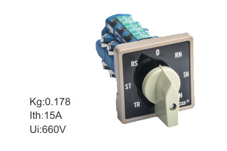 Change Over Switches - Plastic Metal, 15A 660V, Rotary Panel Mount, Durable Design, Reliable Switching