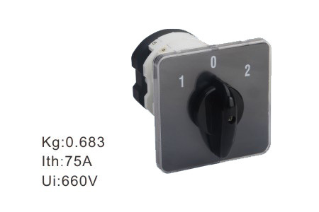 Change Over Switches - Plastic Metal, 75A 660V, 3 Positions, Panel Mount, Compact Size, Durable Design, Reliable Operation