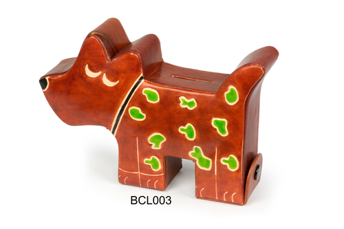 Leather Dog Statue