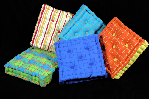 Blue And Mix Cushions