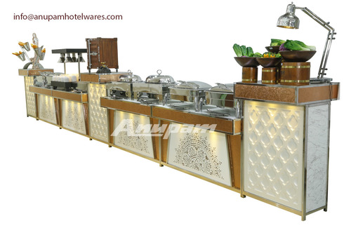 Buffet Counter - Copper, Rose Gold & Lighting