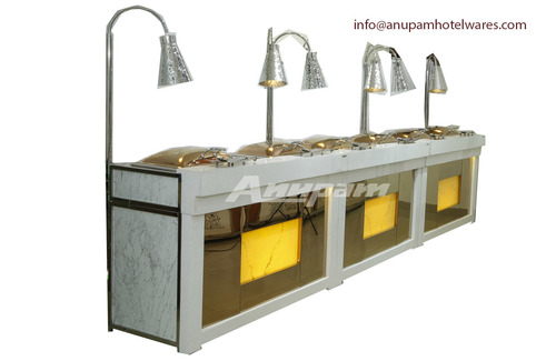 Buffet Counter - Corian Rose Gold & Onex