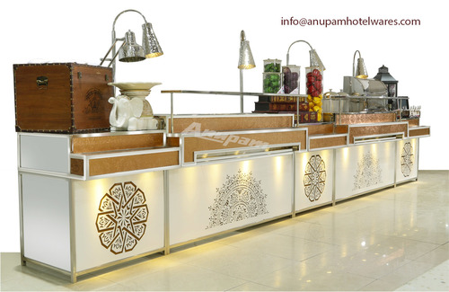 Chaat Counter STEP MODEL WITH COPPER & ROSE GOLD