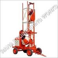 Concrete Mixer With Lift - Heavy Duty Drum 37" Dia, 10 Hp Air-cooled Engine, 100" Length | Durable Design, Efficient Mixing, Height Adjustable