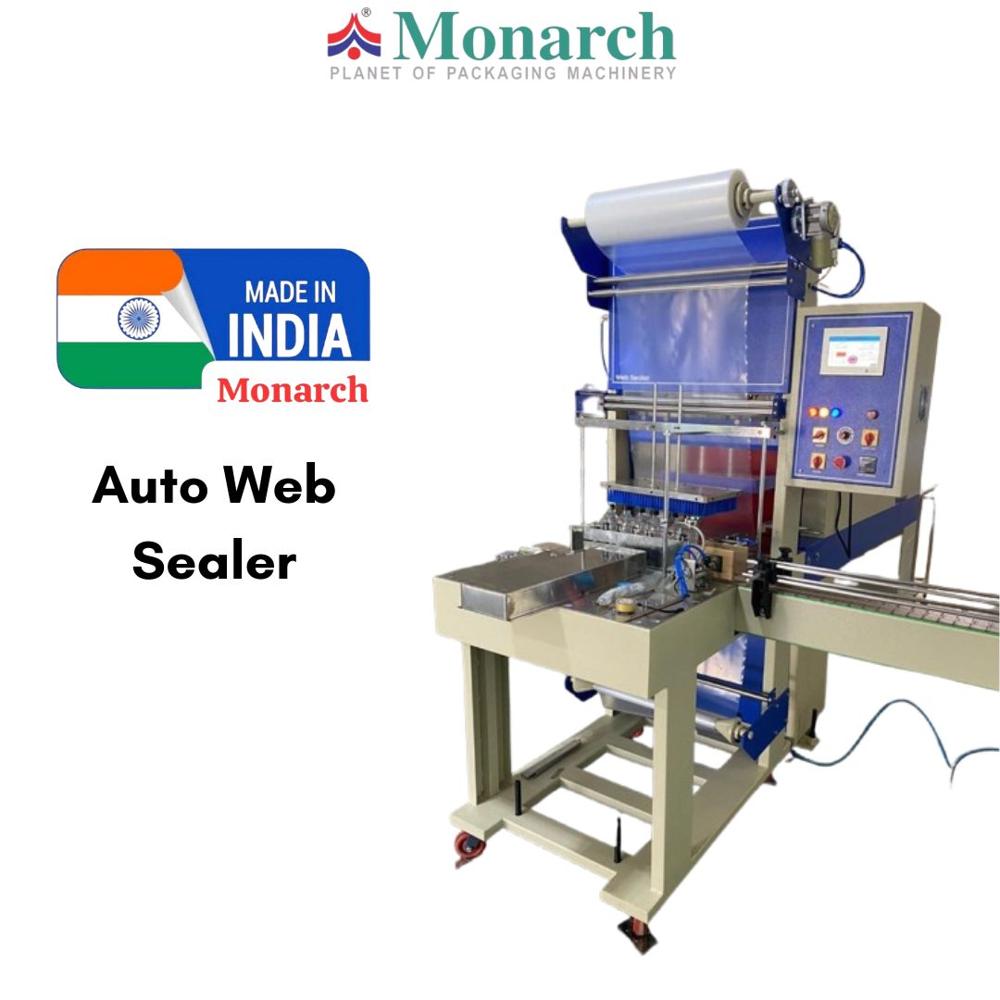 Automatic Web Sealing Machine - LD Shrink Film, 48x22x16 Inch Chamber Size, 13.5 kW Power | Heavy Duty Electric Drive, PLC Control System, 6 Month Warranty