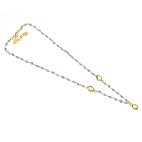 Blue Topaz with Citirine Hydro 925 Sterling Silver