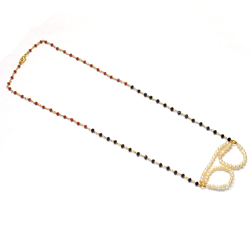 Carnelian, Black Onyx with Pearl 925 Sterling Silver Beaded Necklace - 18-24 Inches, Multi Color, Spring Ring Clasp, Elegant Gemstone Accents