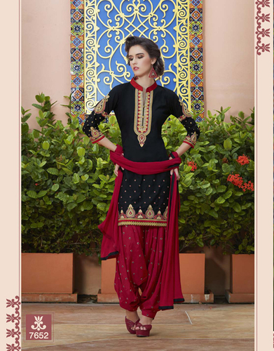 Designer Salwar Kameez - Pure Cotton Top