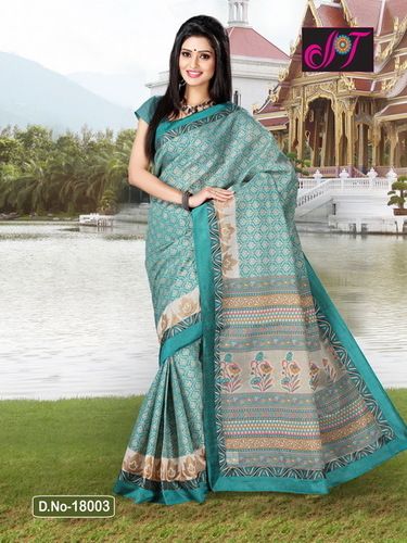 Green Pure Cotton Sarees