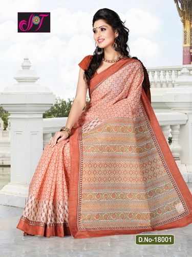 Brown Handloom Cotton Sarees