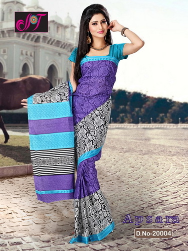 Blue Handmade Cotton Sarees