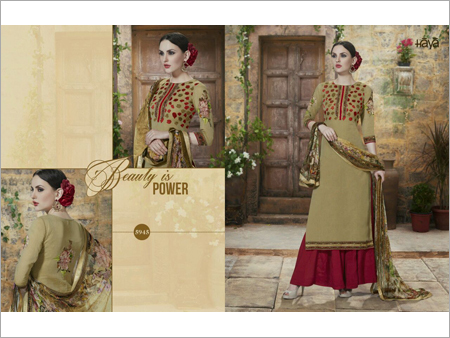 Embroidered Unstitched Salwar Suit