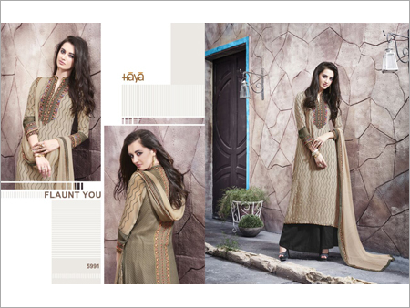 Unstitched Palazzo Salwar Suit