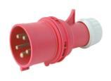 Industrial Plug - Industrial Plastic, 100x60x50 mm, Red, 63A, 400V | Durable, Reliable, Easy Use, High Power